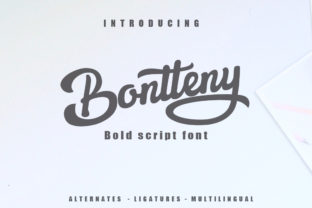 Bontteny: The Bold Script Font for Striking Logos & Designs