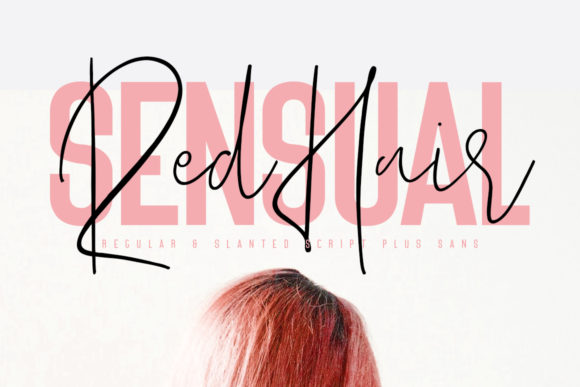 Red Hair Sensual Duo: A Font Pairing with Handcrafted Soul