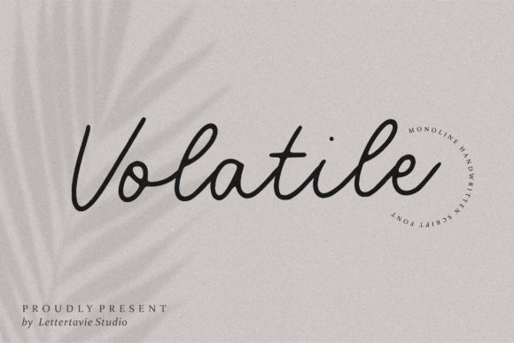 Volatile: A Playfully Nostalgic Script Font with Vintage Charm